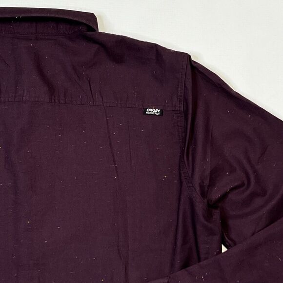 Oakley Shirt Mens XL Purple Splatter Paint Factory Pilot Button Up Lng Sleve NEW - Picture 13 of 13